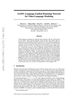 LGDN: Language-Guided Denoising Network for Video-Language Modeling