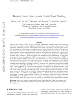 Towards Frame Rate Agnostic Multi-Object Tracking
