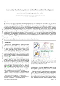 Understanding Open-Set Recognition by Jacobian Norm and Inter-Class
  Separation