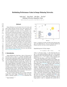 Rethinking Performance Gains in Image Dehazing Networks
