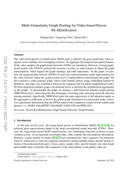 Multi-Granularity Graph Pooling for Video-based Person Re-Identification
