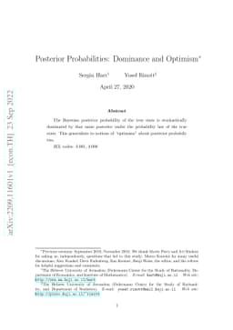 Posterior Probabilities: Dominance and Optimism