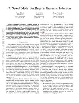 A Neural Model for Regular Grammar Induction