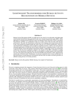 Lightweight Transformers for Human Activity Recognition on Mobile
  Devices