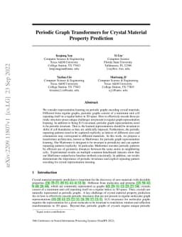 Periodic Graph Transformers for Crystal Material Property Prediction