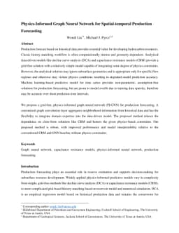 Physics-Informed Graph Neural Network for Spatial-temporal Production
  Forecasting
