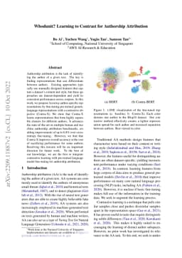 Whodunit? Learning to Contrast for Authorship Attribution