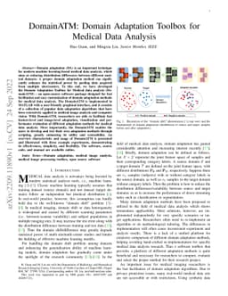 DomainATM: Domain Adaptation Toolbox for Medical Data Analysis