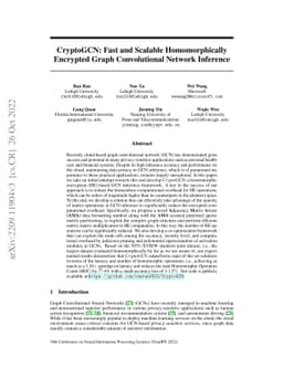 CryptoGCN: Fast and Scalable Homomorphically Encrypted Graph
  Convolutional Network Inference