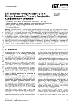 Self-supervised Image Clustering from Multiple Incomplete Views via
  Constrastive Complementary Generation