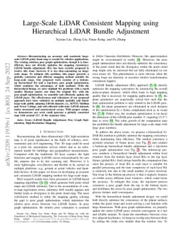 Large-Scale LiDAR Consistent Mapping using Hierachical LiDAR Bundle
  Adjustment