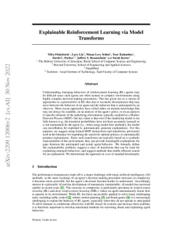 Explainable Reinforcement Learning via Model Transforms