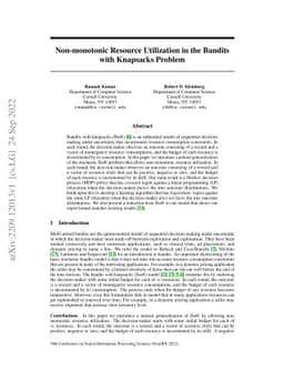 Non-monotonic Resource Utilization in the Bandits with Knapsacks Problem