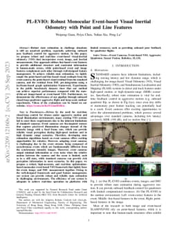 PL-EVIO: Robust Monocular Event-based Visual Inertial Odometry with
  Point and Line Features