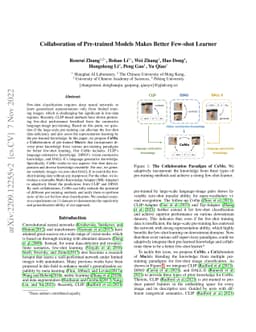 Collaboration of Pre-trained Models Makes Better Few-shot Learner