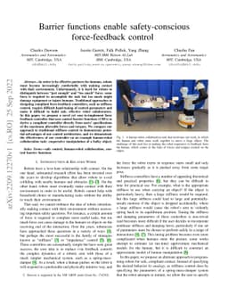 Barrier functions enable safety-conscious force-feedback control