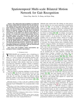 Spatiotemporal Multi-scale Bilateral Motion Network for Gait Recognition