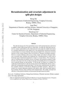 Rerandomization and covariate adjustment in split-plot designs