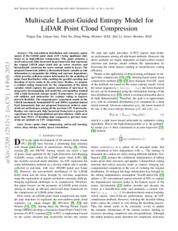Multiscale Latent-Guided Entropy Model for LiDAR Point Cloud Compression