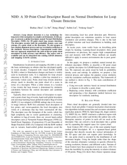 NDD: A 3D Point Cloud Descriptor Based on Normal Distribution for Loop
  Closure Detection