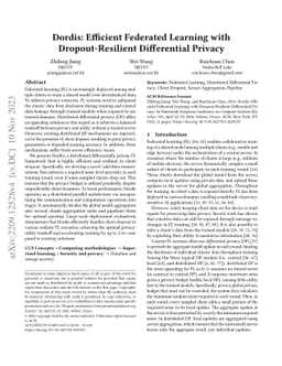 Dordis: Efficient Federated Learning with Dropout-Resilient Differential
  Privacy
