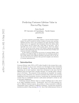 Predicting Customer Lifetime Value in Free-to-Play Games