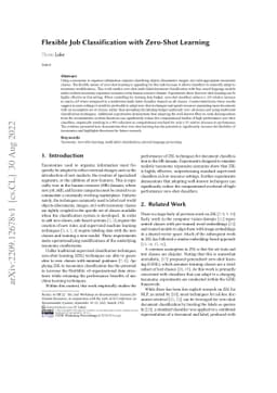 Flexible Job Classification with Zero-Shot Learning