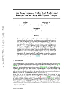 Can Large Language Models Truly Understand Prompts? A Case Study with
  Negated Prompts