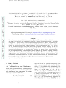 Renewable Composite Quantile Method and Algorithm for Nonparametric
  Models with Streaming Data