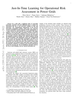 Just-In-Time Learning for Operational Risk Assessment in Power Grids
