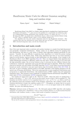 Hamiltonian Monte Carlo for efficient Gaussian sampling: long and random
  steps