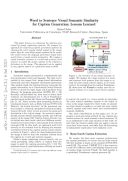 Word to Sentence Visual Semantic Similarity for Caption Generation:
  Lessons Learned