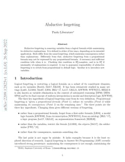 Abductive forgetting