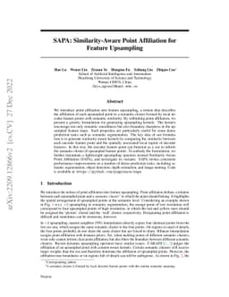 SAPA: Similarity-Aware Point Affiliation for Feature Upsampling
