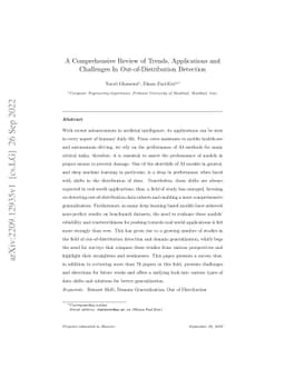 A Comprehensive Review of Trends, Applications and Challenges In
  Out-of-Distribution Detection