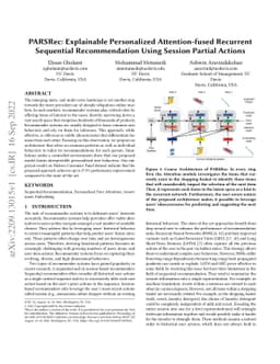 PARSRec: Explainable Personalized Attention-fused Recurrent Sequential
  Recommendation Using Session Partial Actions