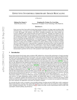 Effective Invertible Arbitrary Image Rescaling