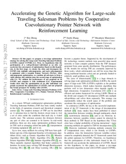 Accelerating the Genetic Algorithm for Large-scale Traveling Salesman
  Problems by Cooperative Coevolutionary Pointer Network with Reinforcement
  Learning