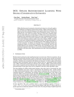 DCE: Offline Reinforcement Learning With Double Conservative Estimates
