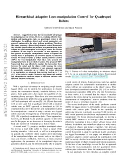 Hierarchical Adaptive Loco-manipulation Control for Quadruped Robots