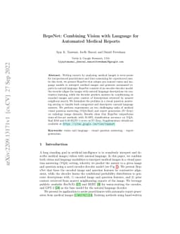 RepsNet: Combining Vision with Language for Automated Medical Reports