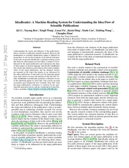IdeaReader: A Machine Reading System for Understanding the Idea Flow of
  Scientific Publications