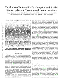 Timeliness of Information for Computation-intensive Status Updates in
  Task-oriented Communications