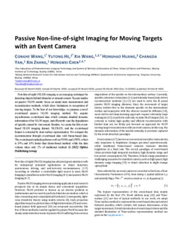 Passive Non-line-of-sight Imaging for Moving Targets with an Event
  Camera