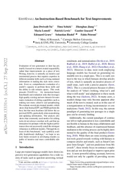 EditEval: An Instruction-Based Benchmark for Text Improvements