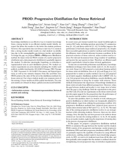 PROD: Progressive Distillation for Dense Retrieval