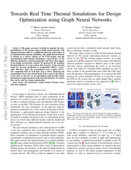 Towards Real Time Thermal Simulations for Design Optimization using
  Graph Neural Networks