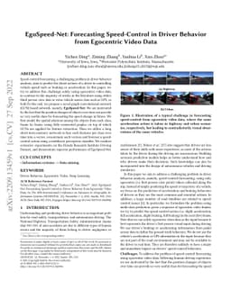 EgoSpeed-Net: Forecasting Speed-Control in Driver Behavior from
  Egocentric Video Data