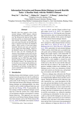 Information Extraction and Human-Robot Dialogue towards Real-life Tasks:
  A Baseline Study with the MobileCS Dataset