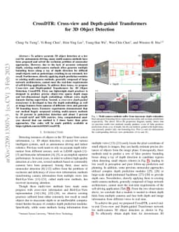 CrossDTR: Cross-view and Depth-guided Transformers for 3D Object
  Detection
